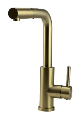 Grifo de cocina Pure.Sink Elite Steel Spark-S PVD en oro cepillado con caño extraíble PS8041-60