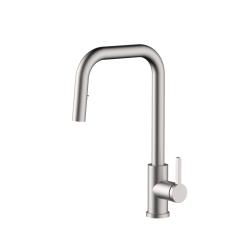 Grifo de cocina Ausmann Elite Steel Crystal-S acero inoxidable con caño extensible PS8050-02