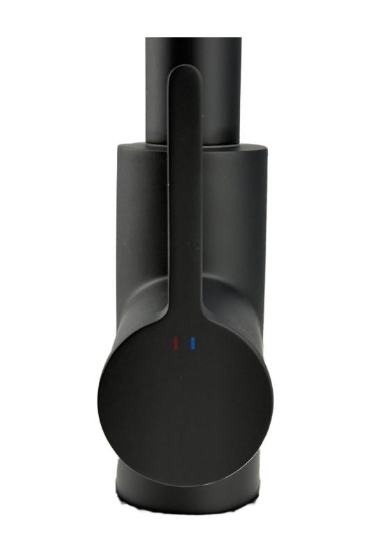 Grifo de cocina Pure.Sink Elite Steel Crystal-S en negro mate con caño extraíble PS8050-10.