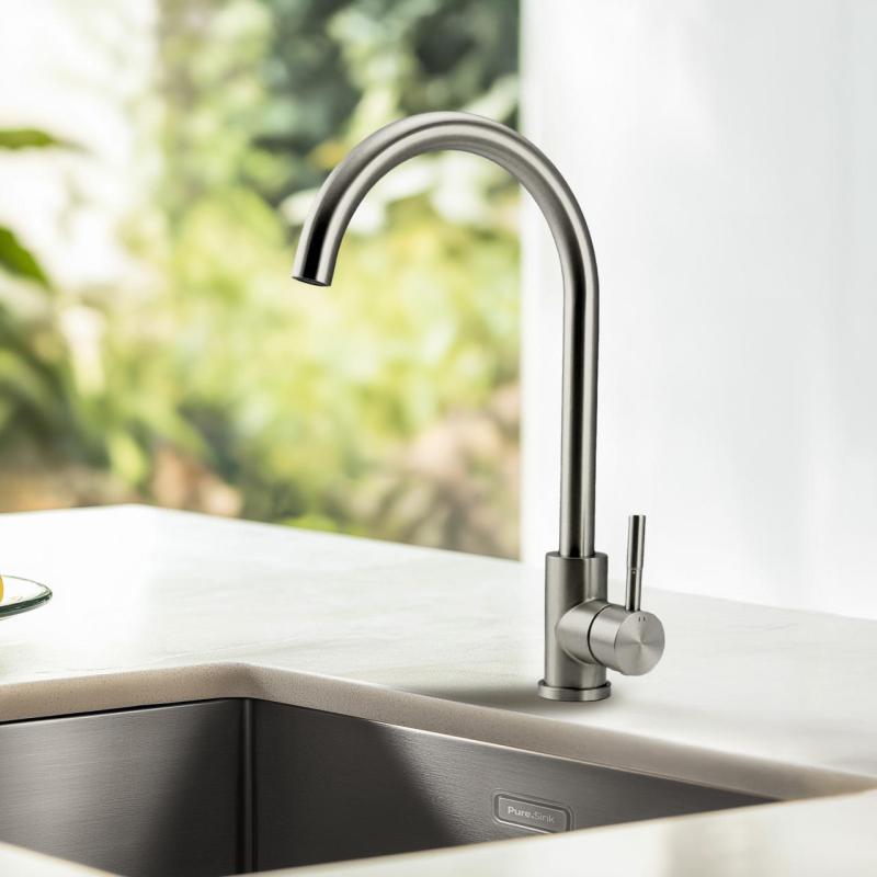 Grifo de cocina Pure.Sink Elite Steel Stream acero inoxidable PS8044-02