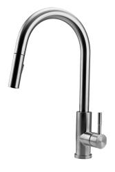 Grifo de cocina Pure.Sink Elite Steel Stream-S de acero inoxidable con caño extraíble PS8045-02