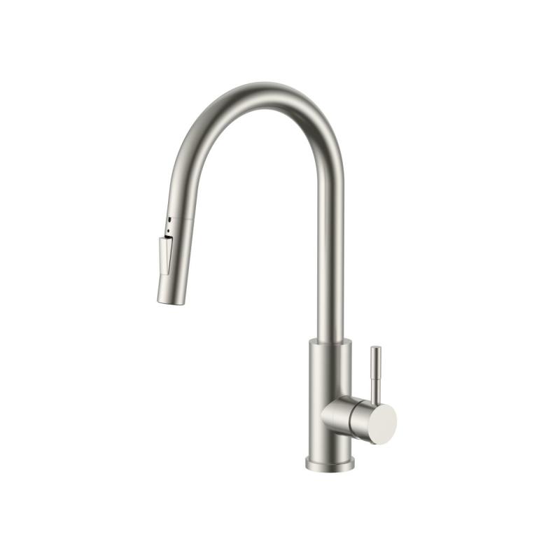 Grifo de cocina Pure.Sink Elite Steel Stream-S de acero inoxidable con caño extraíble PS8045-02