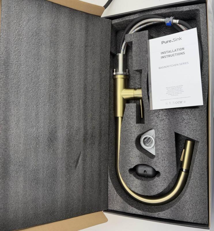 Grifo de cocina Pure.Sink Elite Steel Stream-S de acero inoxidable con caño extraíble PS8045-02