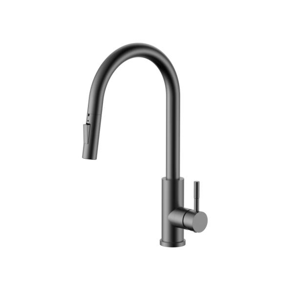 Grifo de cocina Ausmann Elite Steel Stream-S PVD Gun Metal con caño extraíble PS8045-61