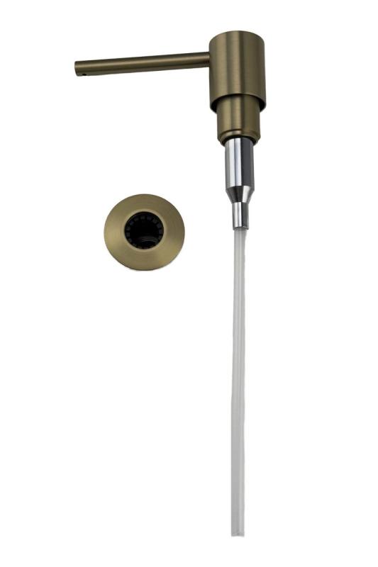 Dispensador de jabón empotrado Pure.Sink Elite Steel Shine, PVD oro cepillado, recargable desde arriba PS9010-60.