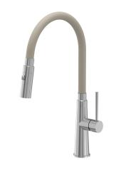 Quadri Preston Grifo de Cocina de Acero Inoxidable con 2 Posiciones y Boquilla Flexible Beige 1208967661