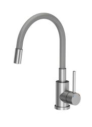 Quadri Bristol Grifo de Cocina de Acero Inoxidable con Caño Flexible Gris 1208967663