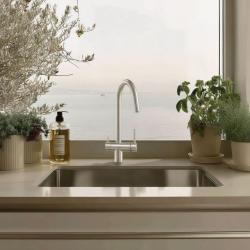 Quadri Leichester Grifo de Cocina de Acero Inoxidable de 3 vías con una conexión adicional para agua filtrada 1208967668