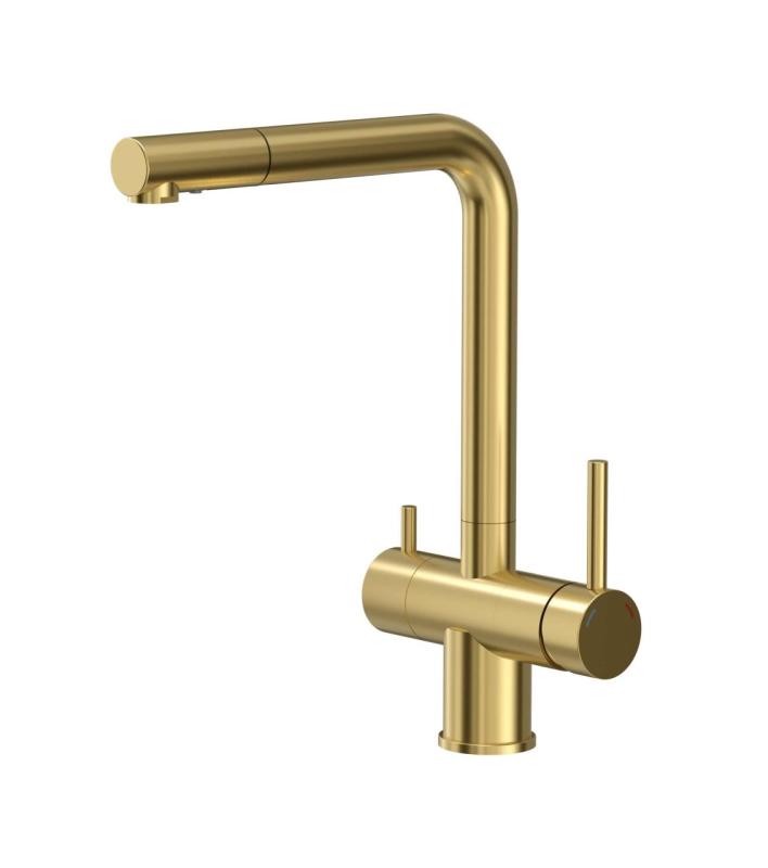 Quadri Ellesmere Grifo de Cocina PVD Oro de 3 vías con conexión adicional para agua filtrada 1208967781