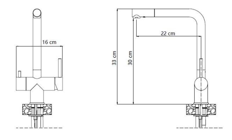 Quadri Ellesmere Grifo de Cocina PVD Oro de 3 vías con conexión adicional para agua filtrada 1208967781
