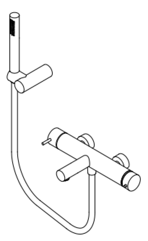 Waterevolution Flow mezclador de ducha termostático de dos vías con ducha de mano blanco T130TNBR