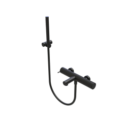 Waterevolution Flow mezclador de ducha termostático de dos vías con ducha de mano negro T130TNPR