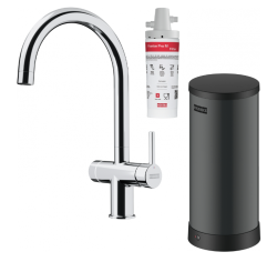 Franke Maris water hub caldera de 7L 3-1 con grifo de agua hirviendo electrónico Touch en cromo con bypass de waterhub 1208967853