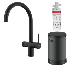 Franke Maris Water Hub 4L Caldera 3-1 con Grifo de Agua Hirviendo Mecánico Twist Negro Mate con Conjunto de Mezcla Waterhub 1208967861