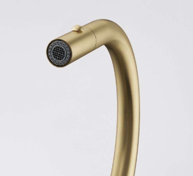 Franke Mythos Masterpiece Grifo de Cocina Dorado con Caño en J y Ducha Extraíble - 115.0711.558