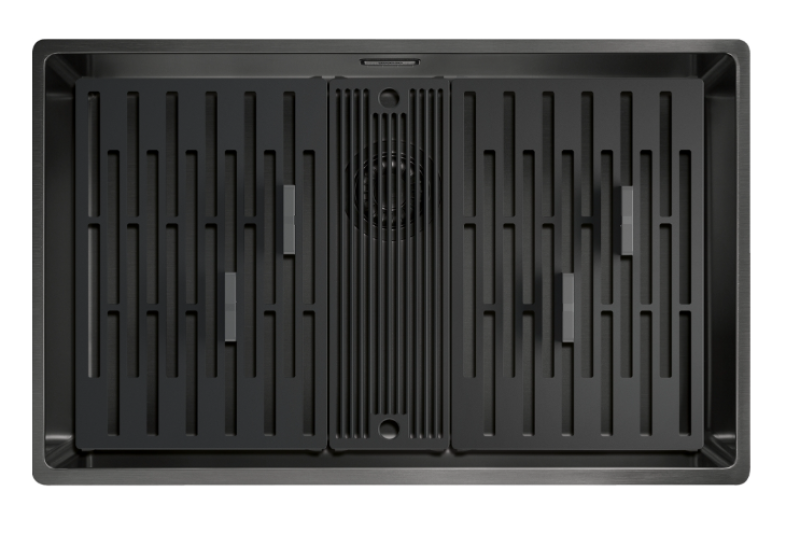 Franke Mythos Masterpiece BXM 210.68 Fregadero Grande Gun Metal PVD Antracita 685x410mm Instalación a Nivel y Bajo Encimera - 127.0676.885