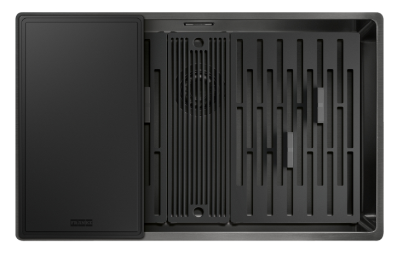 Franke Mythos Masterpiece BXM 210.68 Fregadero Grande Gun Metal PVD Antracita 685x410mm Instalación a Nivel y Bajo Encimera - 127.0676.885