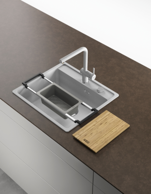 Franke Accesorio Universal All-In Set 1 - Tabla de cortar, Bandeja de plástico y Puente telescópico 112.0655.481