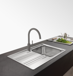 Franke Lina XL Grifo de Cocina Stone Grey Gris con Caño Giratorio 115.0626.022