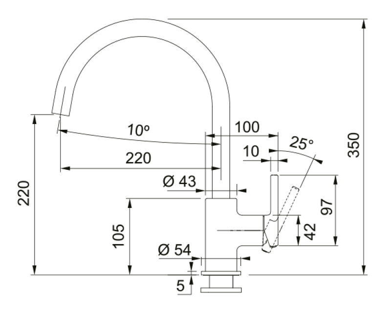 Franke Lina XL Grifo de Cocina Beige Oyster con Caño Giratorio 115.0626.028