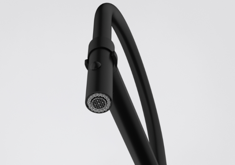 Franke Icon Monomando para Fregadero con Ducha Extraíble Flexible, Negro 115.0690.598