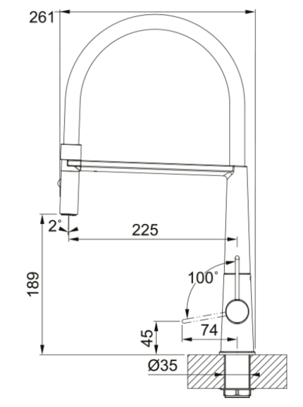 Franke Icon Monomando para Fregadero con Ducha Extraíble Flexible, Negro 115.0690.598