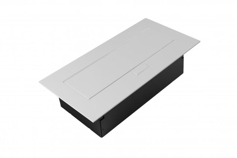 Enchufe para muebles 2x enchufe schuko, USB A+C, sin cable, blanco