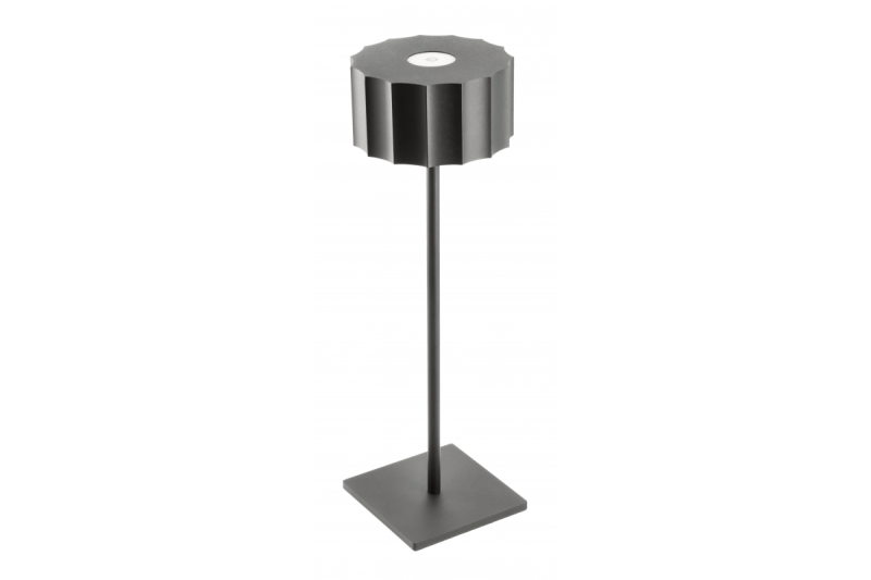 Lámpara de mesa LED AZELIA, 2,5W, 200lm, DC 5V, 1A, 4000 K, batería 4000 mAh, regulable, negra