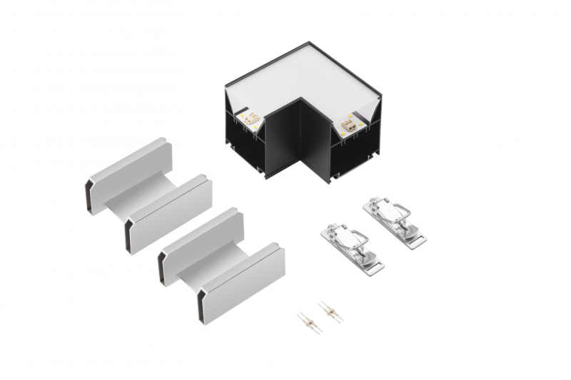 Interruptor L VINEA, LED, negro