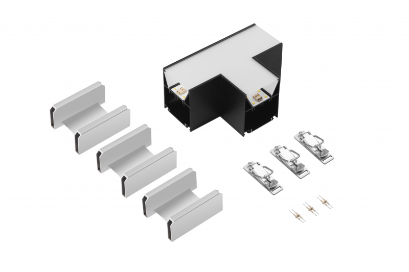 VINEA Conector en T, LED, negro