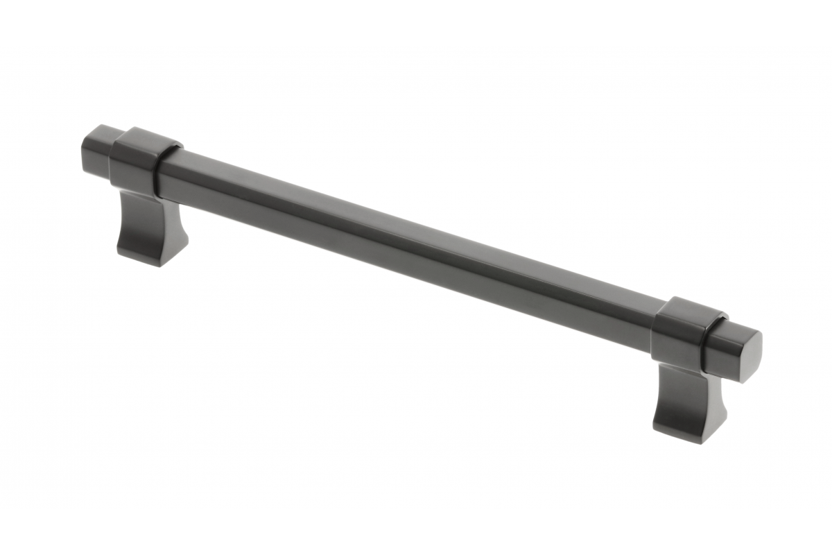 Manilla de muebles GTV IMPERIAL, C=160 mm, L=194 mm, ZnAl, negro mate - Productafbeelding