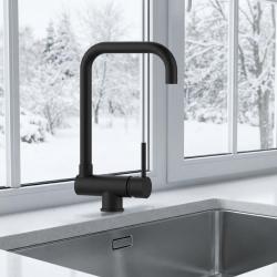 Graniteland Serenity grifo de cocina negro con caño plegable 1208969533