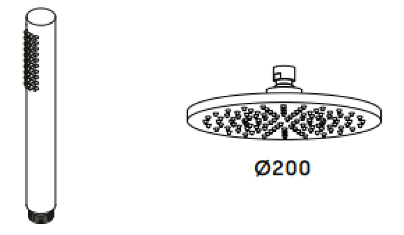 Waterevolution Flow termostática mezcladora de ducha de tres vías con ducha de mano y de cabeza cromo T131TN01