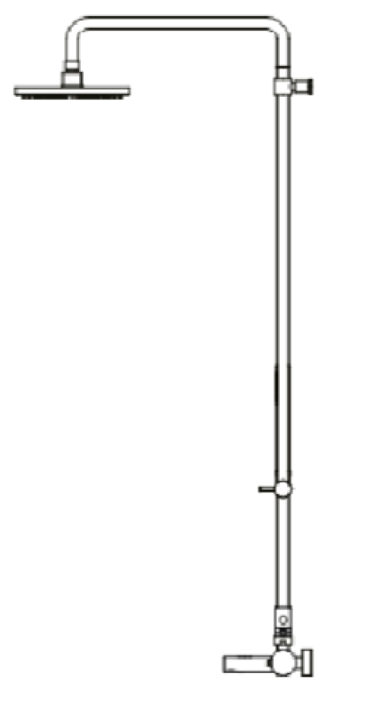 Revolución del Agua: Mezclador termostático de ducha de tres vías Flow con ducha de mano y cabezal de ducha en metal negro T131TNGME.