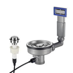 Lorreine Juego de Tapón de Fregadero de Acero Inoxidable con Rebosadero y Botón de Presión para Vaciado Automático 1208969589