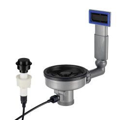 Lorreine Conjunto de Tapón de Fregadero Negro con Rebose y Botón de Presión para Vaciado Automático 1208969590