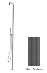 Waterevolution Flow columna de ducha con mezclador y ducha de mano Gun Metal T147GME