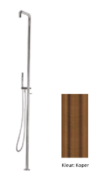 Waterevolution Flow columna de ducha con mezclador y ducha de mano Cobre T147CPE