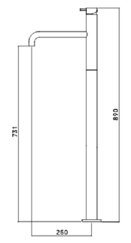 Waterevolution Flow grifo de bañera independiente de acero inoxidable T134IE