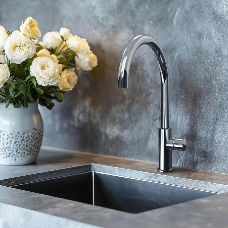 Waterevolution Flow grifo de cocina con caño giratorio redondo cromo T158U01