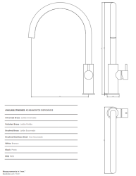 Waterevolution Flow grifo de cocina con caño giratorio redondo de acero inoxidable T158UIE