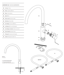 Grifo de cocina Waterevolution Flow con caño giratorio redondo negro T158UPR