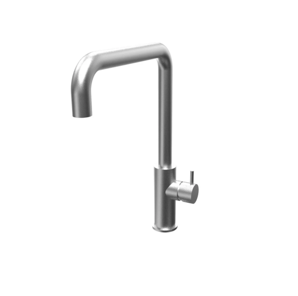 Waterevolution Flow grifo de cocina con salida giratoria en ángulo RVS T158HIE