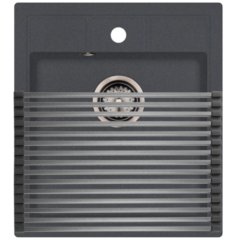 Ausmann Turt Cromo Esterilla Enrollable sobre y para el fregadero 28x45 cm 1208969723