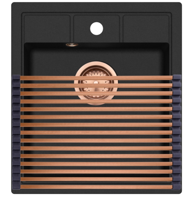 Ausmann Turt Alfombra enrollable de cobre sobre y para el fregadero 28x45 cm 1208969724