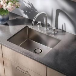 Waterevolution Flow grifo de cocina de 3 orificios con caño giratorio y conexión para agua filtrada cromo T152U01