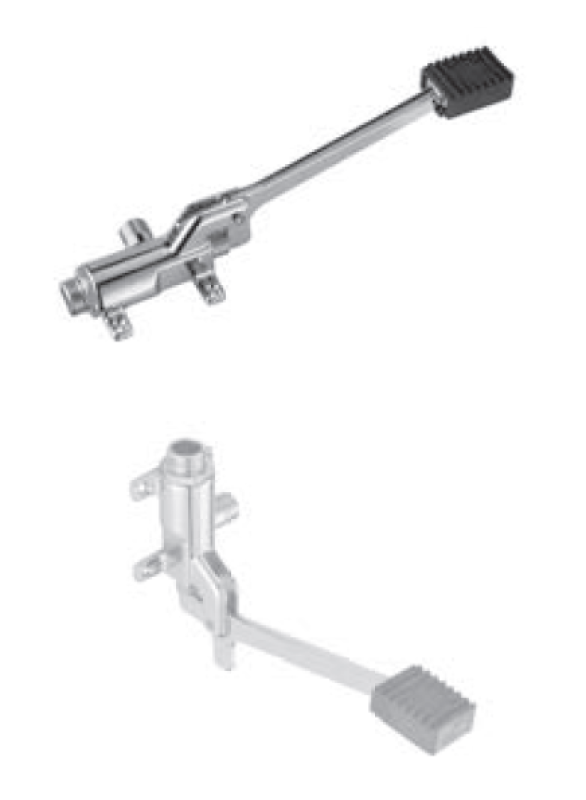 PB Pedal Line Pedal de pie cromado para montaje en suelo o en pared 1208969729