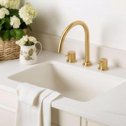Waterevolution Flow grifo de cocina de 3 agujeros con caño giratorio y conexión para agua filtrada de latón T152ULE