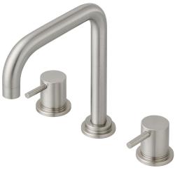 Waterevolution Flow grifo de cocina angular de 3 agujeros con caño giratorio y conexión para agua filtrada de acero inoxidable T152HIE