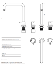 Waterevolution Flow grifo de cocina angular de 3 orificios con caño giratorio y conexión para agua filtrada negro T152HPR